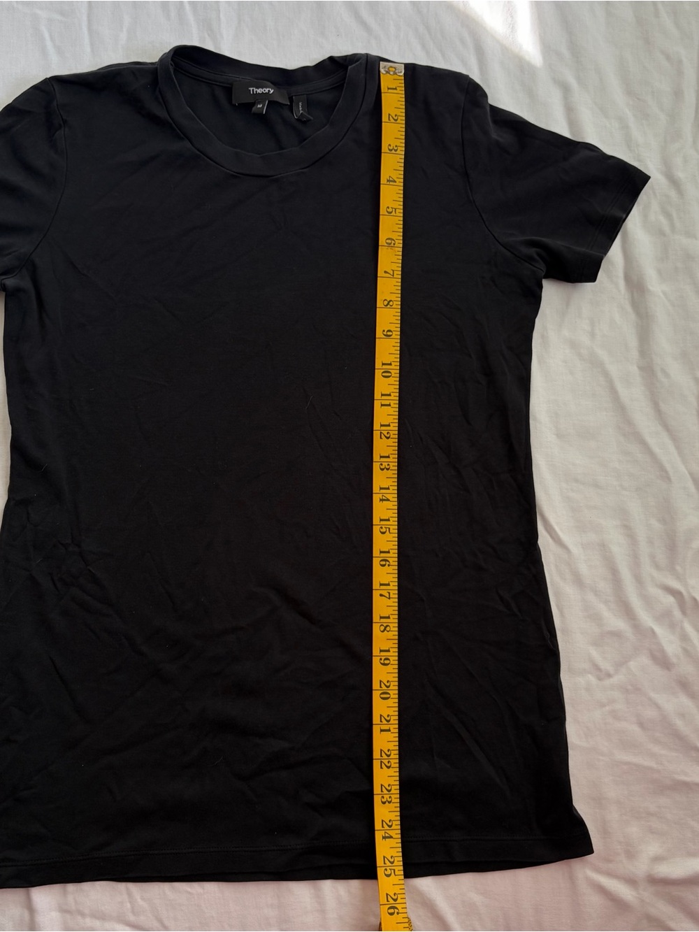 Theory Luxe Pima Cotton "Johnna" Classic Tee in Black Size M - Picture 5 of 6